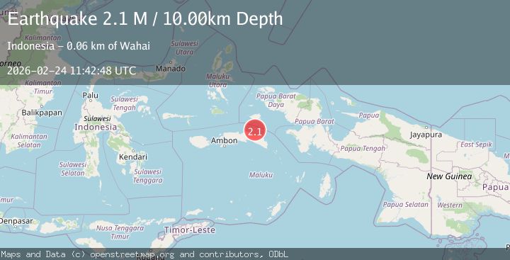 Map of Seram, Indonesia