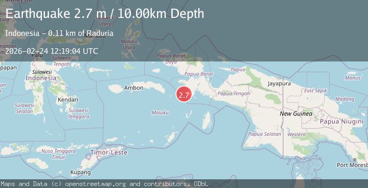 Map of West Papua Region, Indonesia