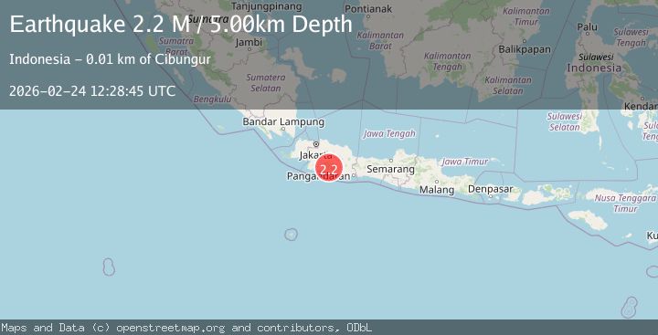 Map of Java, Indonesia