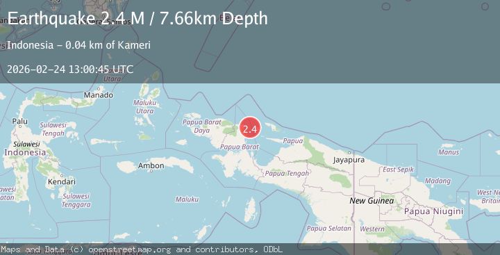 Map of West Papua Region, Indonesia
