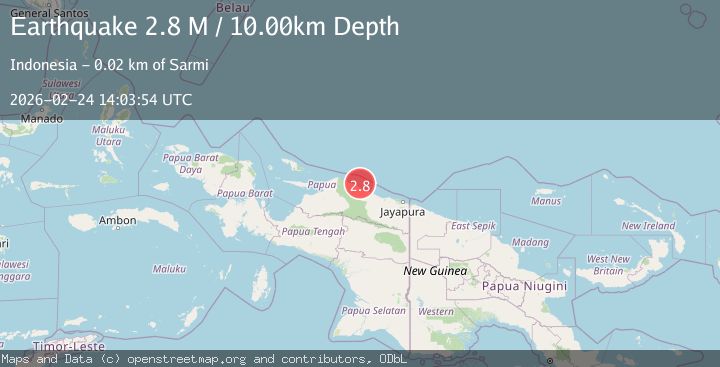 Map of West Papua, Indonesia
