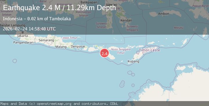 Map of Sumba Region, Indonesia