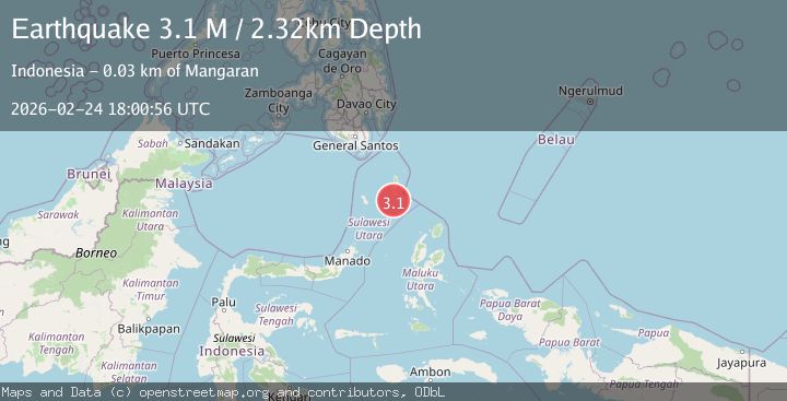 Map of Talaud Islands, Indonesia