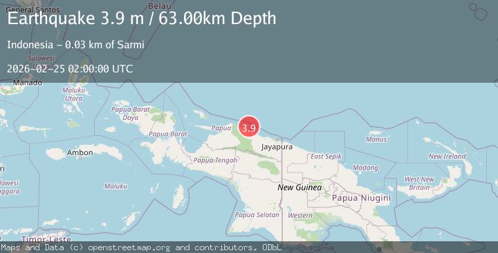 Map of Near North Coast of West Papua