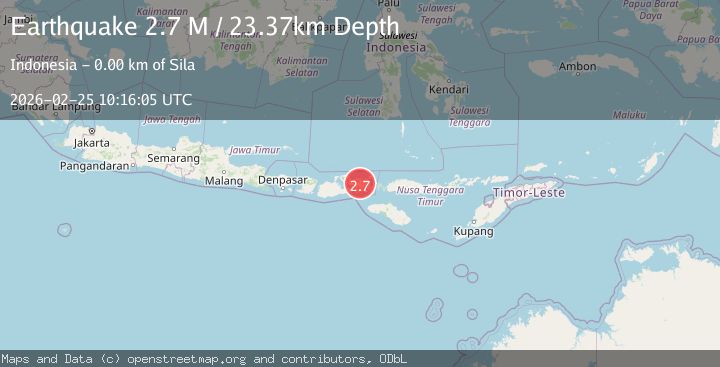 Map of Sumbawa Region, Indonesia