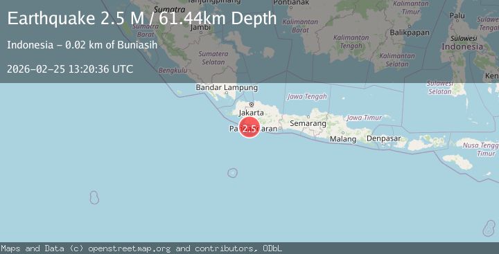 Map of Java, Indonesia