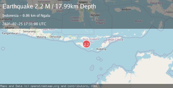 Map of Sumba Region, Indonesia