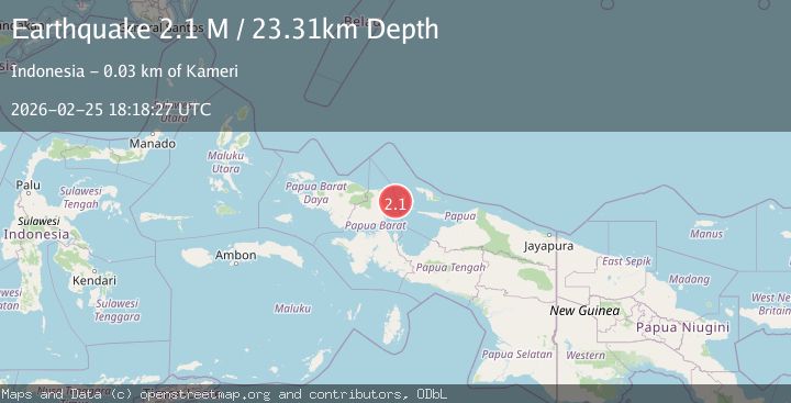 Map of West Papua Region, Indonesia