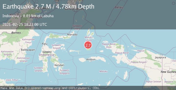 Map of Halmahera, Indonesia