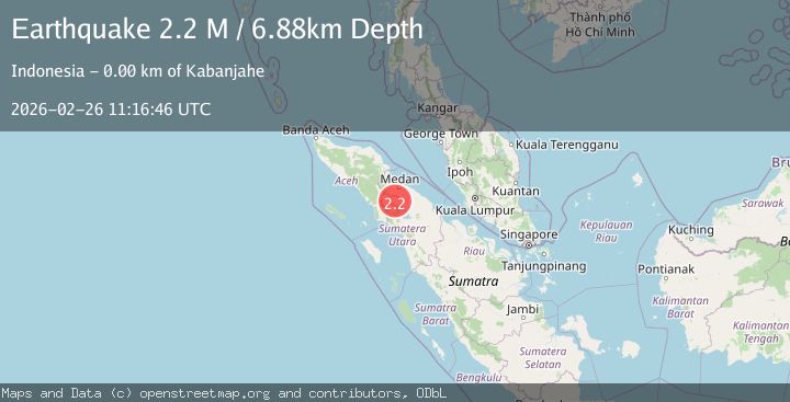 Map of Northern Sumatra, Indonesia