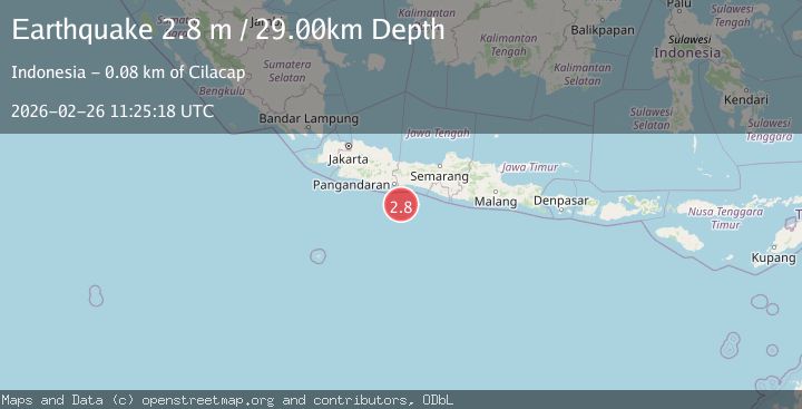 Map of Java, Indonesia