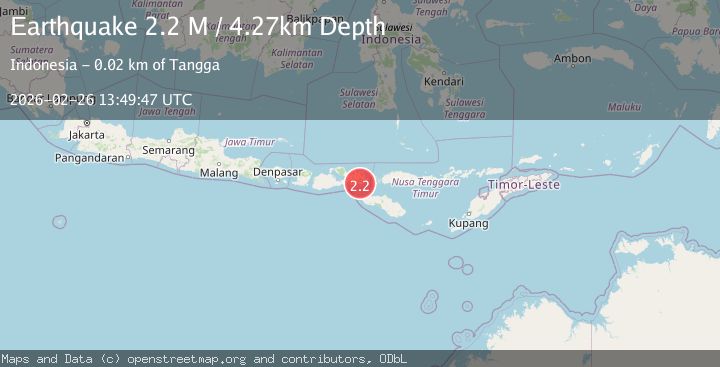 Map of Sumbawa Region, Indonesia
