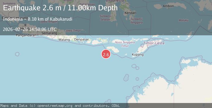 Map of South of Sumbawa, Indonesia