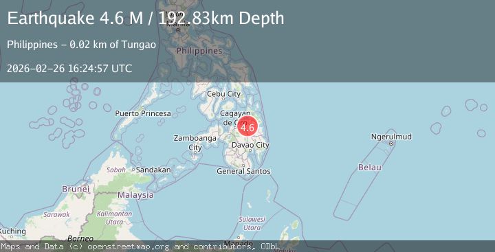 Map of Mindanao, Philippines