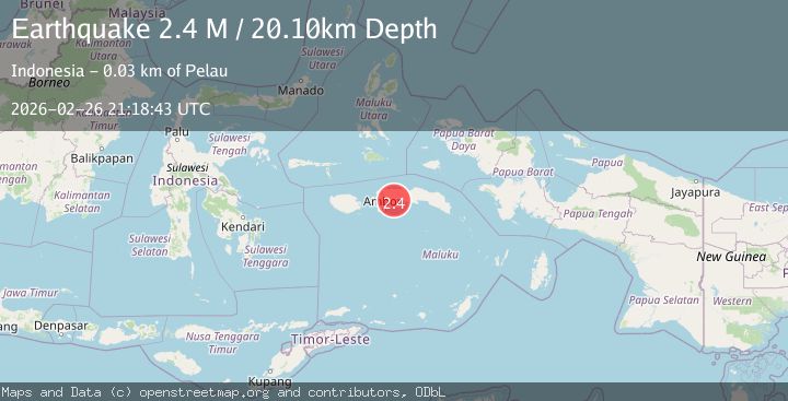 Map of Seram, Indonesia