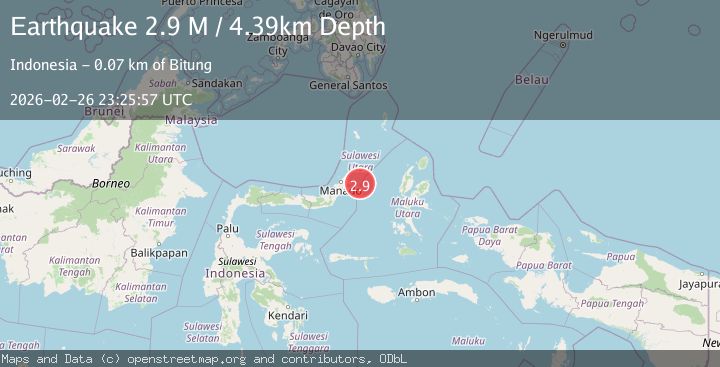 Map of Northern Molucca Sea