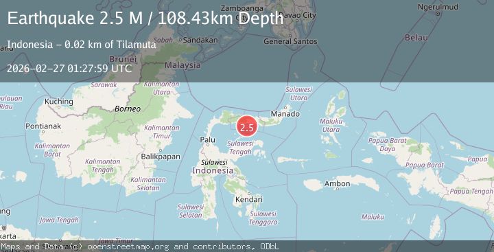 Map of Minahassa Peninsula, Sulawesi