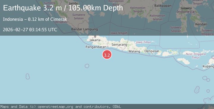Map of Java, Indonesia