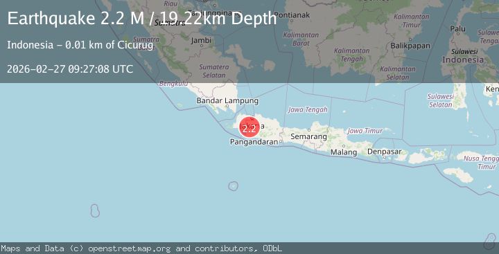 Map of Java, Indonesia