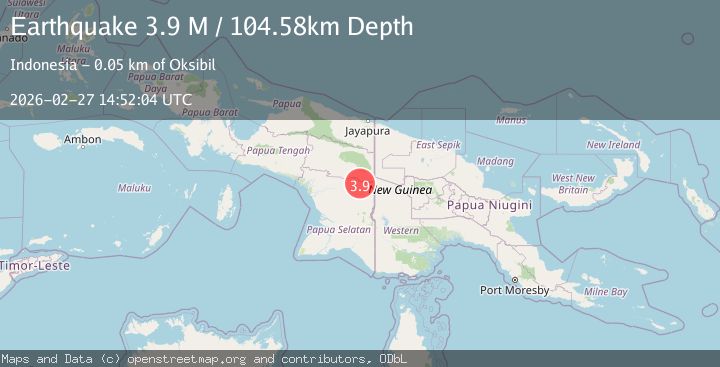 Map of New Guinea, Papua New Guinea