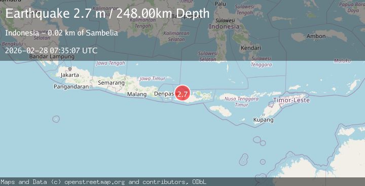 Map of Sumbawa Region, Indonesia