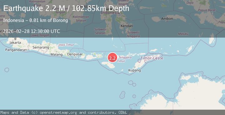 Map of Flores Region, Indonesia