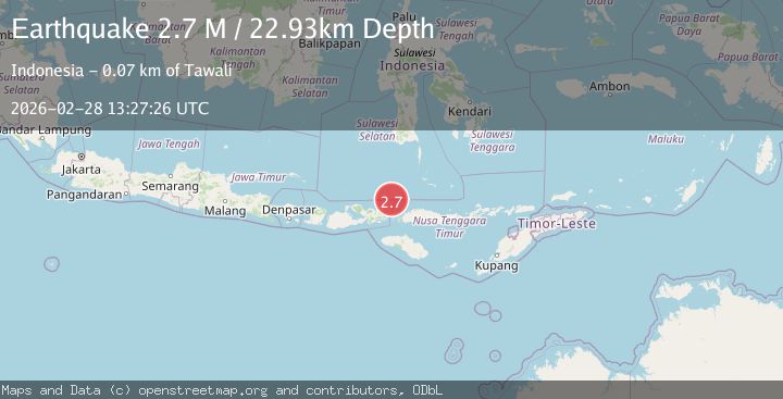 Map of Flores Region, Indonesia