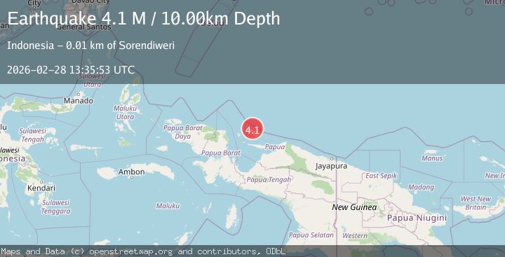 Map of West Papua Region, Indonesia