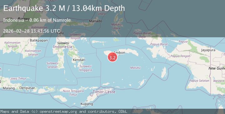 Map of Seram, Indonesia