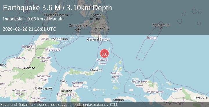 Map of Talaud Islands, Indonesia