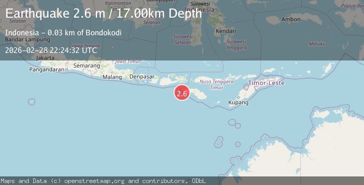 Map of Sumbawa Region, Indonesia