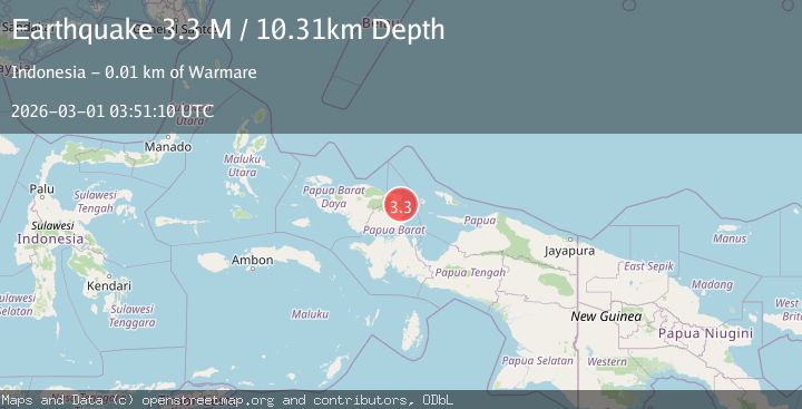 Map of West Papua Region, Indonesia
