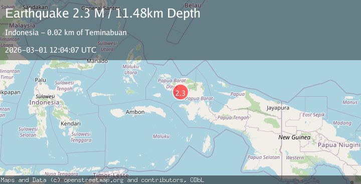 Map of West Papua Region, Indonesia