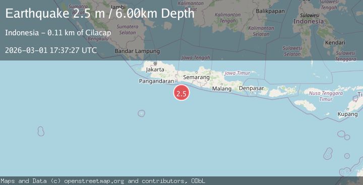 Map of Java, Indonesia