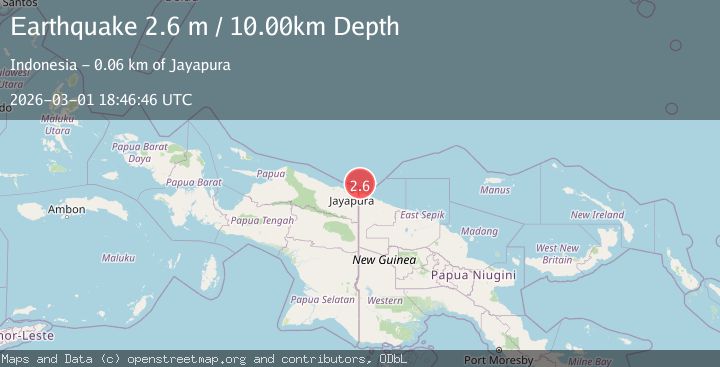 Map of Near North Coast of Papua New Guinea