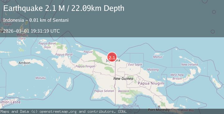 Map of Near North Coast of West Papua