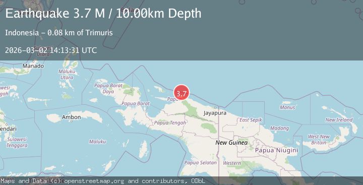 Map of Near North Coast of West Papua