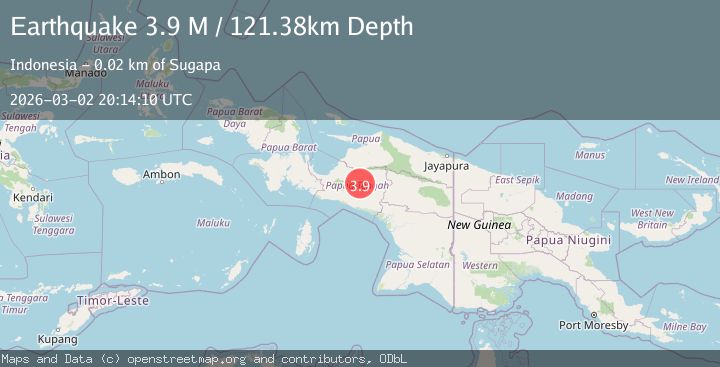 Map of West Papua, Indonesia
