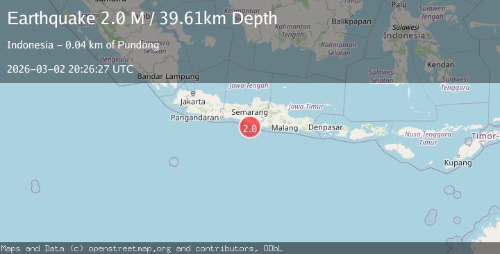Map of Java, Indonesia