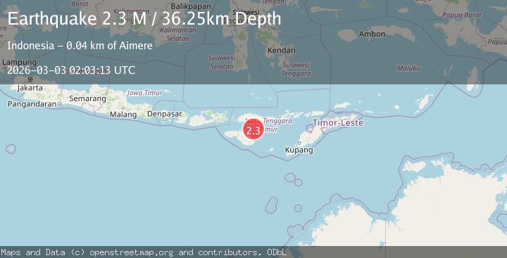 Map of Sumba Region, Indonesia