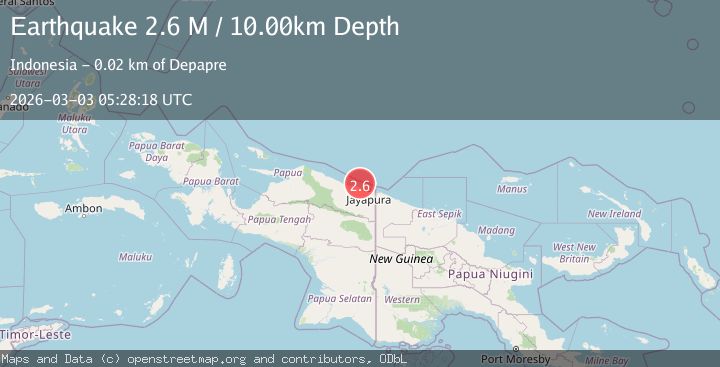 Map of Near North Coast of West Papua