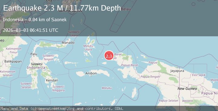 Map of West Papua Region, Indonesia
