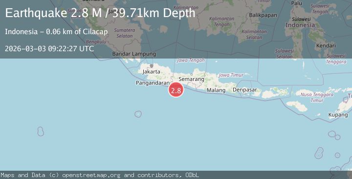 Map of Java, Indonesia