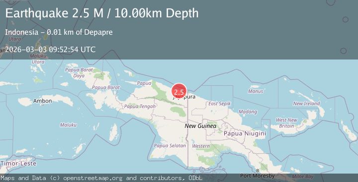 Map of Near North Coast of West Papua