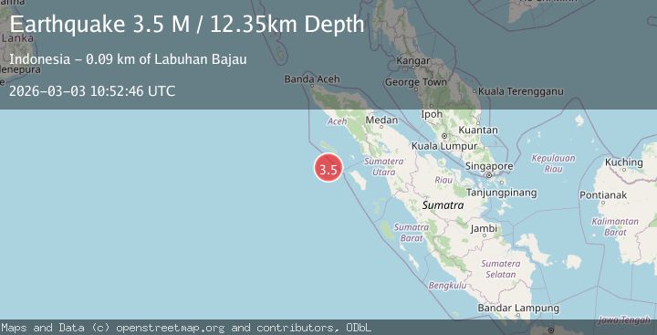 Map of Off West Coast of Northern Sumatra