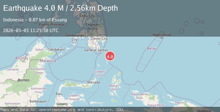 Map of Talaud Islands, Indonesia