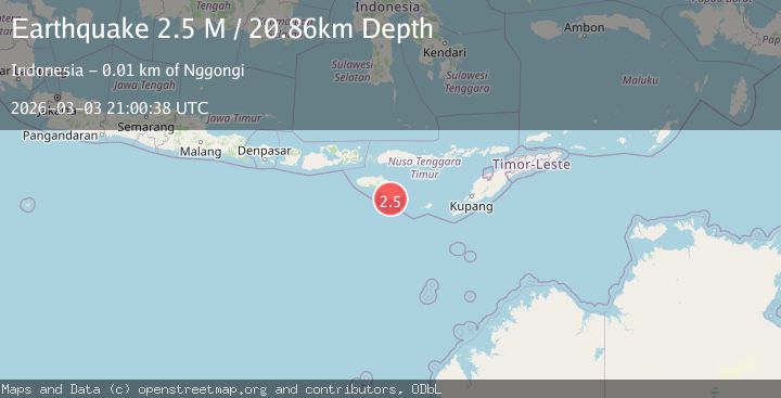 Map of Sumba Region, Indonesia