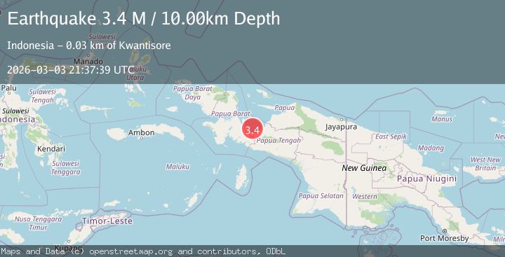 Map of West Papua Region, Indonesia
