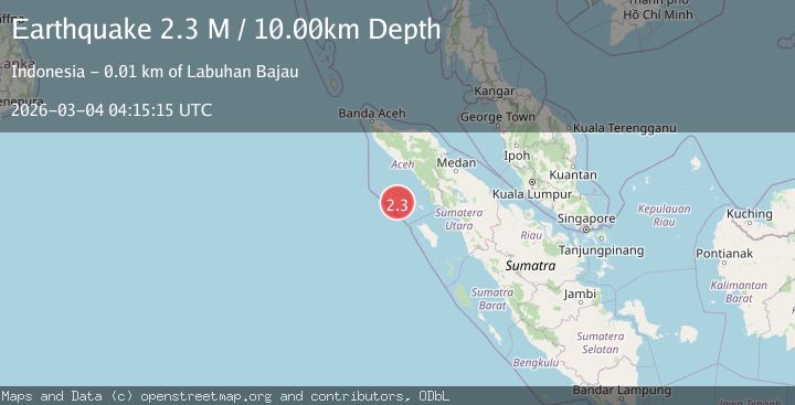 Map of Northern Sumatra, Indonesia