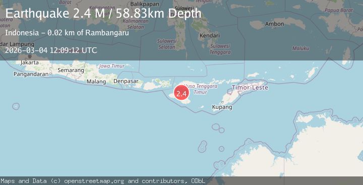 Map of Sumba Region, Indonesia